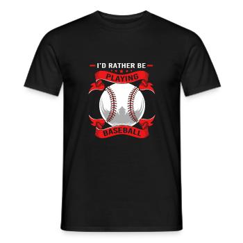 Baseball - Männer T-Shirt - Schwarz - Vorne - AI Model Male 178 light (178cm)
