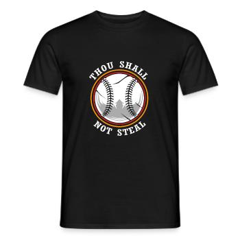 Baseball - Männer T-Shirt - Schwarz - Vorne - AI Model Male 178 light (178cm)