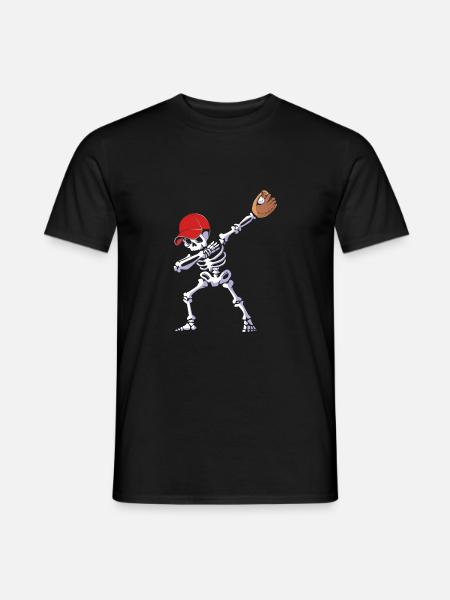 Baseball Skeleton Halloween - Men's T-Shirt - black