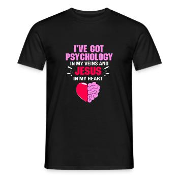 School psychologist, psychologist, psychotherapist - Men's T-Shirt - black - Front - AI Model Male 178 light (178cm)
