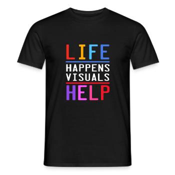 School psychologist, psychologist, psychotherapist - Men's T-Shirt - black - Front - AI Model Male 178 light (178cm)