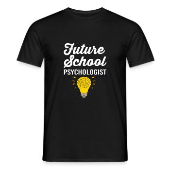 School psychologist - Men's T-Shirt - black - Front - AI Model Male 178 light (178cm)