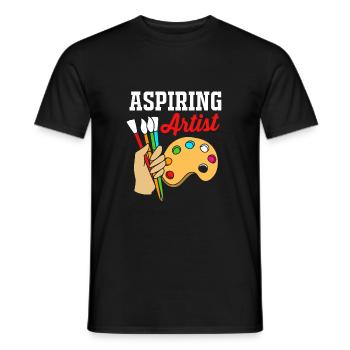 Painter Artist Artist Art Academy - Men's T-Shirt - black - Front - AI Model Male 178 light (178cm)