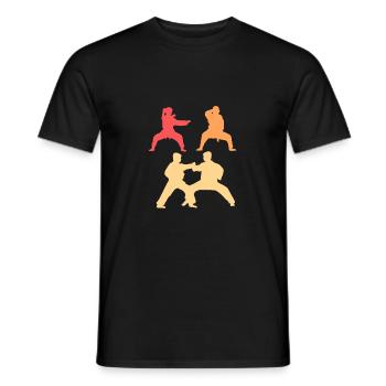 Karate Selbstverteidigung - Männer T-Shirt - Schwarz - Vorne - AI Model Male 178 light (178cm)