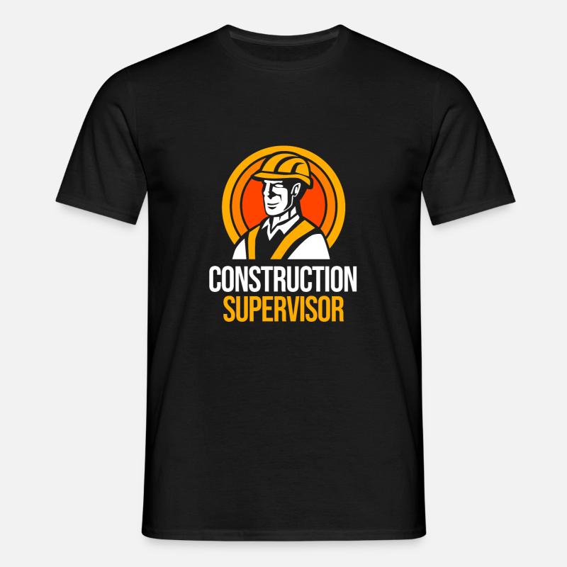 Construction worker construction site - Men's T-Shirt - black