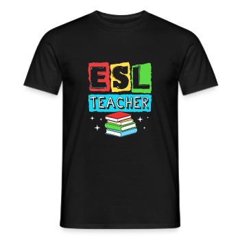 Englischlehrerin Englisch Lehrer - Männer T-Shirt - Schwarz - Vorne - AI Model Male 178 light (178cm)