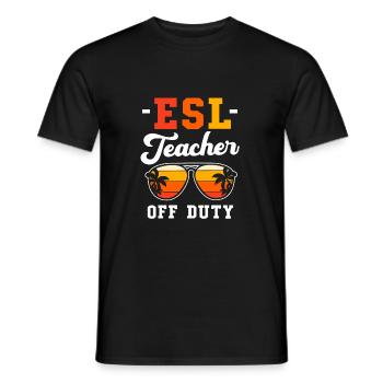 Englischlehrerin Englisch Lehrer - Männer T-Shirt - Schwarz - Vorne - AI Model Male 178 light (178cm)
