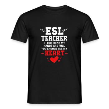 Englischlehrerin Englisch Lehrer - Männer T-Shirt - Schwarz - Vorne - AI Model Male 178 light (178cm)