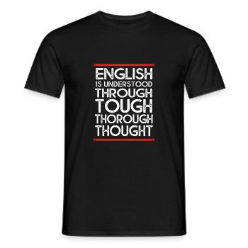 Professeur d’anglais Professeur d’anglais - T-shirt homme - noir - Devant - AI Model Male 178 light (178cm)
