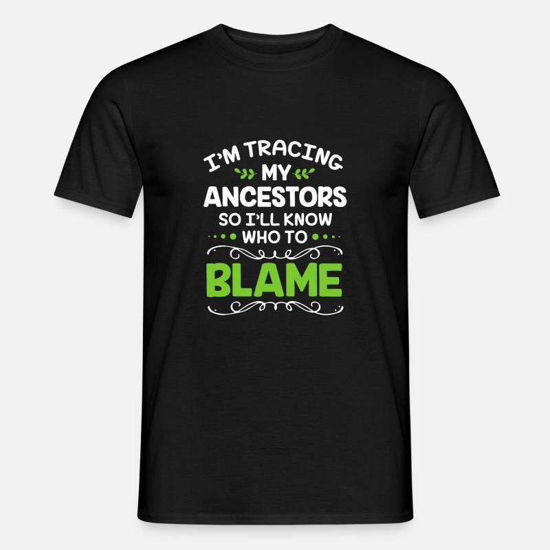 Stammbaum Genealogie - Männer T-Shirt - Schwarz