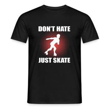 Roller Skating Roller Skates Inline Skates - Men's T-Shirt - black - Front - AI Model Male 178 light (178cm)