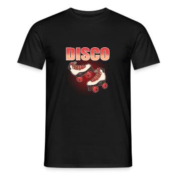 Rollschuhlaufen Rollschuhe Inline-Skates Disco - Männer T-Shirt - Schwarz - Vorne - AI Model Male 178 light (178cm)