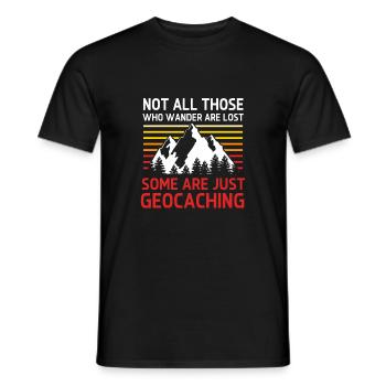 Geocaching Geocache Geocacher - Men's T-Shirt - black - Front - AI Model Male 178 light (178cm)