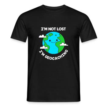 Geocaching Geocache Geocacher - Männer T-Shirt - Schwarz - Vorne - AI Model Male 178 light (178cm)