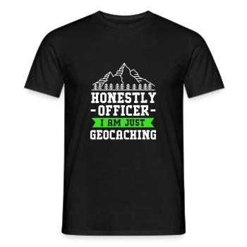 Geocaching Geocache Geocacher - Men's T-Shirt - black - Front - AI Model Male 178 light (178cm)