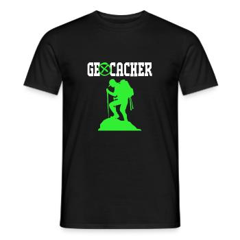 Geocaching Geocache Geocacher - Männer T-Shirt - Schwarz - Vorne - AI Model Male 178 light (178cm)