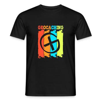 Geocaching Geocache Geocacher - Men's T-Shirt - black - Front - AI Model Male 178 light (178cm)