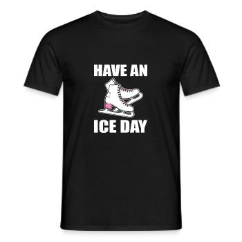 Patinage sur glace Patinage sur glace Patinage sur glace - T-shirt homme - noir - Devant - AI Model Male 178 light (178cm)