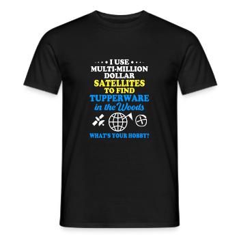 Geocaching Geocache Geocacher - Men's T-Shirt - black - Front - AI Model Male 178 light (178cm)