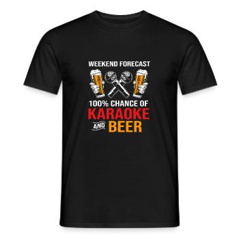 Karaoke - Männer T-Shirt - Schwarz - Vorne - AI Model Male 178 light (178cm)