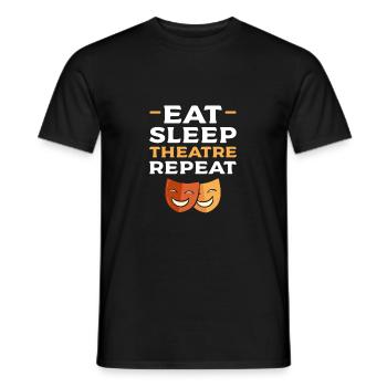 Theater - Männer T-Shirt - Schwarz - Vorne - AI Model Male 178 light (178cm)