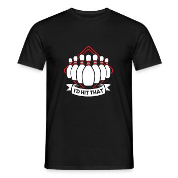 Bowling Bowler Bowling Skittles Bowling Ball - Men's T-Shirt - black - Front - AI Model Male 178 light (178cm)