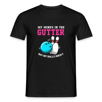 Bowling Bowler Bowling Skittles Bowling Ball - Men's T-Shirt - black - Front - AI Model Male 178 light (178cm)