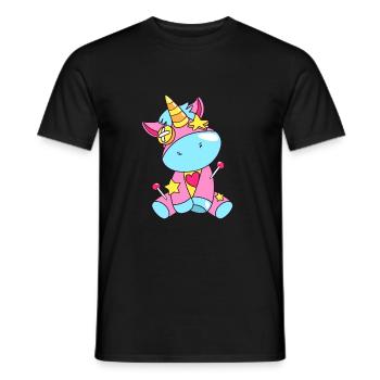 Licorne vaudou - T-shirt homme - noir - Devant - AI Model Male 178 light (178cm)