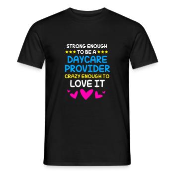 Garderie Éducateur Éducateur - T-shirt homme - noir - Devant - AI Model Male 178 light (178cm)