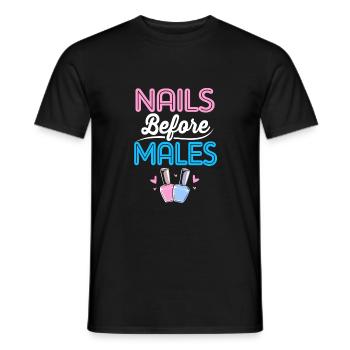 Nageldesignerin Nagel Kosmetik Kosmetikerin - Männer T-Shirt - Schwarz - Vorne - AI Model Male 178 light (178cm)