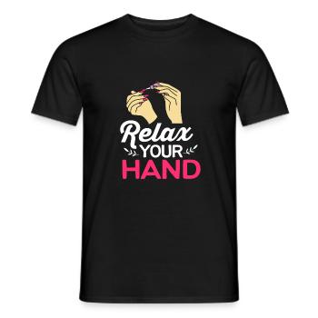 Nail Designer Nail Cosmetics Beautician - Men's T-Shirt - black - Front - AI Model Male 178 light (178cm)