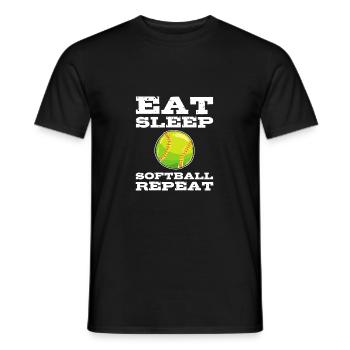 Softball Joueurs de softball - T-shirt homme - noir - Devant - AI Model Male 178 light (178cm)