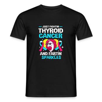 Schilddrüsenkrebs - Männer T-Shirt - Schwarz - Vorne - AI Model Male 178 light (178cm)