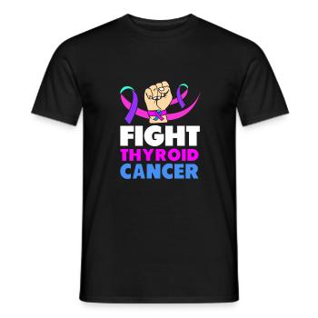 Schilddrüsenkrebs Krebs Schilddrüse - Männer T-Shirt - Schwarz - Vorne - AI Model Male 178 light (178cm)
