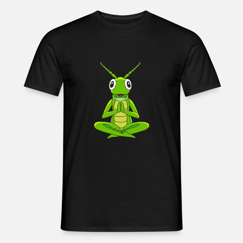 Grashüpfer Heuschrecke - Männer T-Shirt - Schwarz