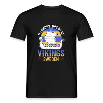 Suède Suédois - T-shirt homme - noir - Devant - AI Model Male 178 light (178cm)