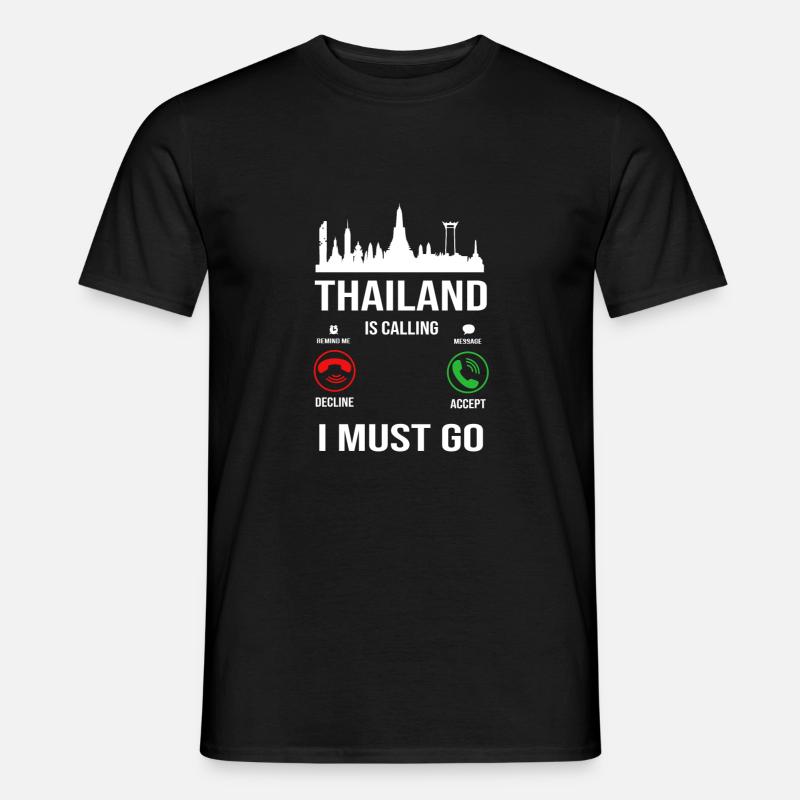 Thailand Thai Sprache - Männer T-Shirt - Schwarz