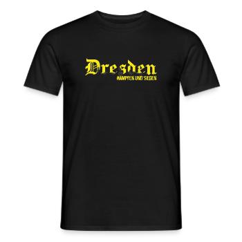 Dresden - Männer T-Shirt - Schwarz - Vorne - AI Model Male 178 light (178cm)
