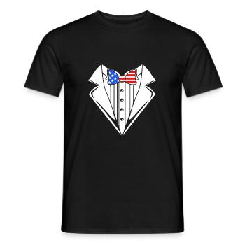 Vierter Juli Nationalfarben Nationalfeiertag USA - Männer T-Shirt - Schwarz - Vorne - AI Model Male 178 light (178cm)