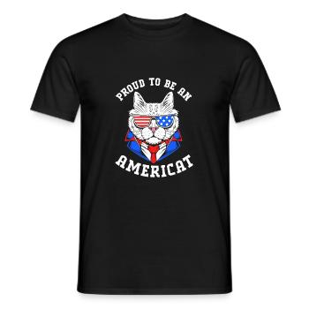 Vierter Juli Nationalfarben Nationalfeiertag USA - Männer T-Shirt - Schwarz - Vorne - AI Model Male 178 light (178cm)
