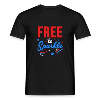 Vierter Juli Nationalfarben Nationalfeiertag USA - Männer T-Shirt - Schwarz - Vorne - AI Model Male 178 light (178cm)