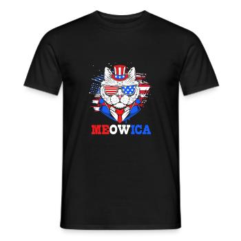 Vierter Juli Nationalfarben Nationalfeiertag USA - Männer T-Shirt - Schwarz - Vorne - AI Model Male 178 light (178cm)