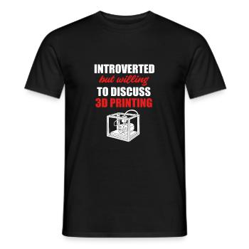 3D Printing - Men's T-Shirt - black - Front - AI Model Male 178 light (178cm)