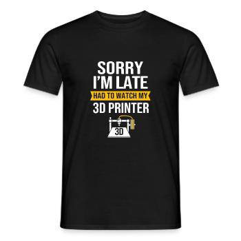 Impression 3D - T-shirt homme - noir - Devant - AI Model Male 178 light (178cm)