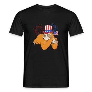 Sloth - Men's T-Shirt - black - Front - AI Model Male 178 light (178cm)