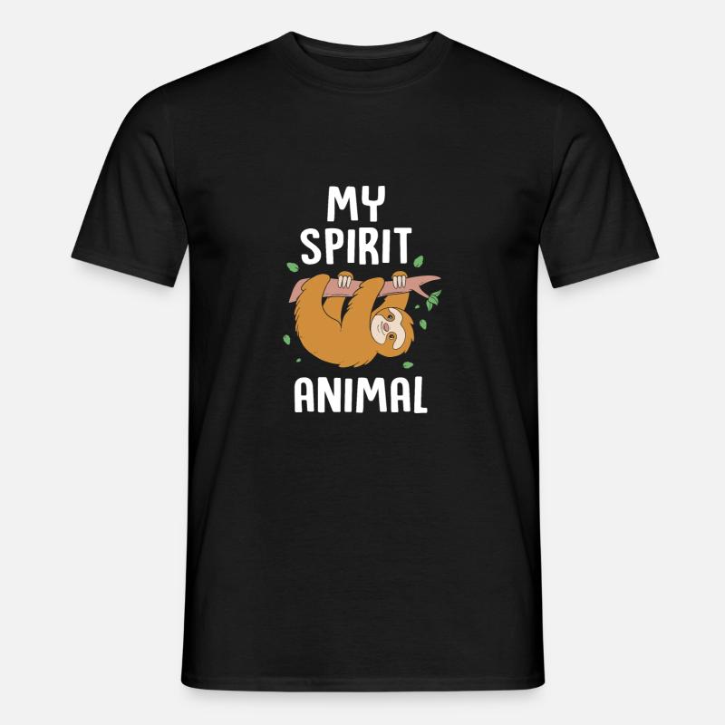 Faultier - Männer T-Shirt - Schwarz