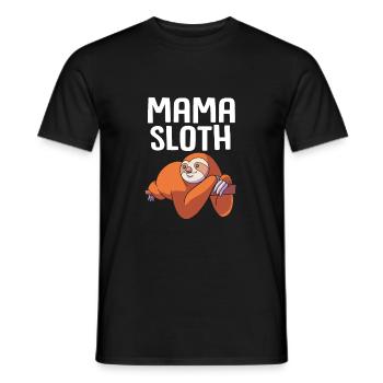 Paresseuse Maman Mère Fête des Mères - T-shirt homme - noir - Devant - AI Model Male 178 light (178cm)