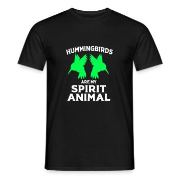 Hummingbird - Men's T-Shirt - black - Front - AI Model Male 178 light (178cm)