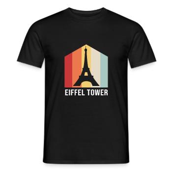 France Tour Eiffel - T-shirt homme - noir - Devant - AI Model Male 178 light (178cm)