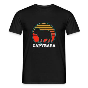 Capybara - T-shirt homme - noir - Devant - AI Model Male 178 light (178cm)